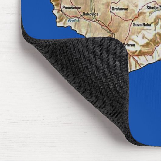 Kosovo Map Mousepad Muismat (Hoek)