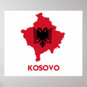 KOSOVO MAP POSTER (Voorkant)