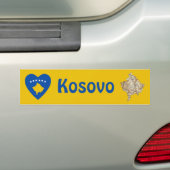 Kosovo Markthart + Kaart Bumpersticker (Op auto)