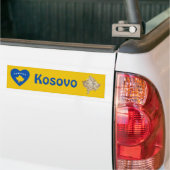 Kosovo Markthart + Kaart Bumpersticker (Op Truck)
