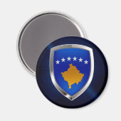 Kosovo Metallic Emblem Magneet (Voorkant / Achterkant)