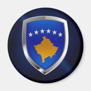 Kosovo Metallic Emblem Magneet