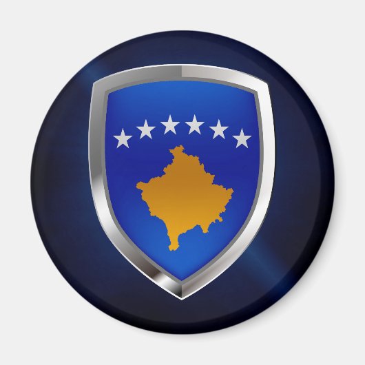 Kosovo Metallic Emblem Magneet (Voorkant)
