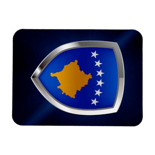 Kosovo Metallic Emblem Magneet (Horizontaal)
