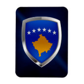 Kosovo Metallic Emblem Magneet (Verticaal)