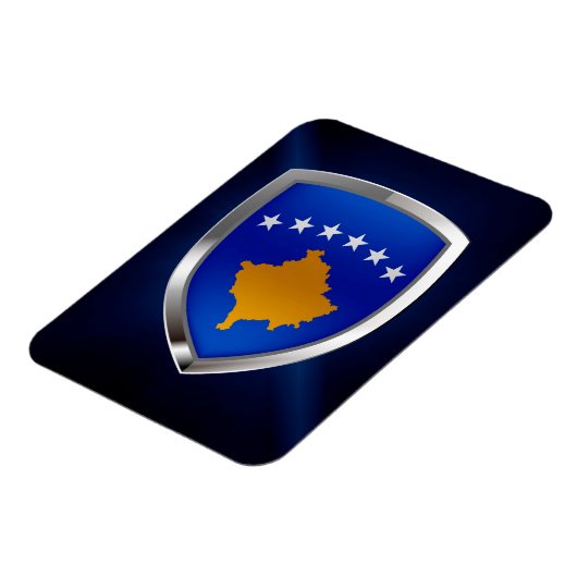 Kosovo Metallic Emblem Magneet (Linkerzijde)