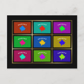 Kosovo Multihue Flags Briefkaart (Voorkant)