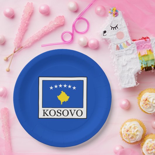 Kosovo Papieren Bordje (Feest)