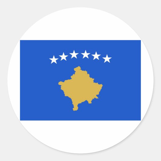 Kosovo Ronde Sticker (Voorkant)