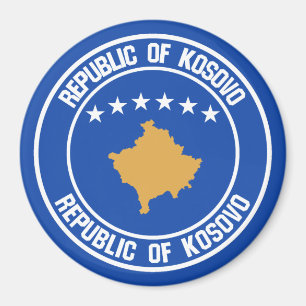 Kosovo Round Emblem Magneet