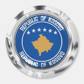 Kosovo Round Emblem Magneet (Voorkant)