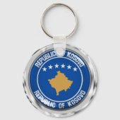 Kosovo Round Emblem Sleutelhanger (Voorkant)
