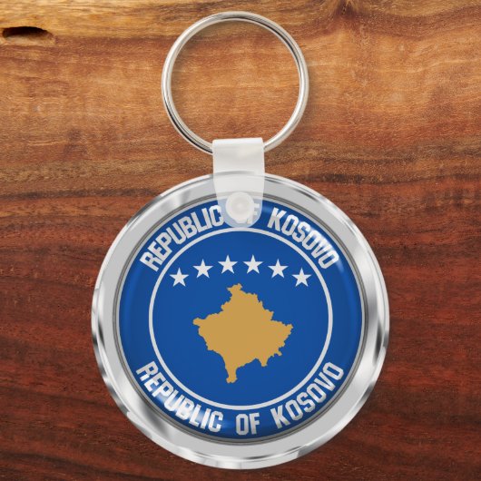 Kosovo Round Emblem Sleutelhanger (Voorkant)