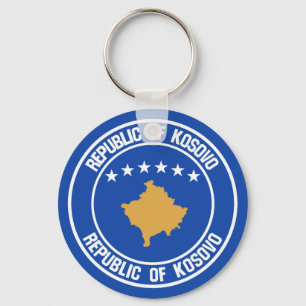 Kosovo Round Emblem Sleutelhanger