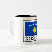 Kosovo Tweekleurige Koffiemok (Voorkant links)