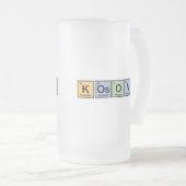 Kosovo uit elementen matglas bierpul (Voorkant rechts)