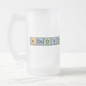 Kosovo uit elementen matglas bierpul (Links)