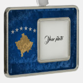 Kosovo Verzilverd Omlijst Ornament (Rechts)