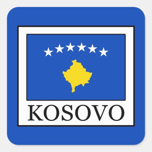 Kosovo Vierkante Sticker (Voorkant)