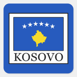 Kosovo Vierkante Sticker