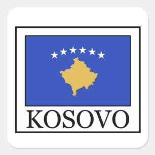 Kosovo Vierkante Sticker