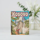 Kosovo Vintage Travel Poster Briefkaart (Staand voorkant)