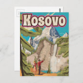 Kosovo Vintage Travel Poster Briefkaart (Voorkant / Achterkant)