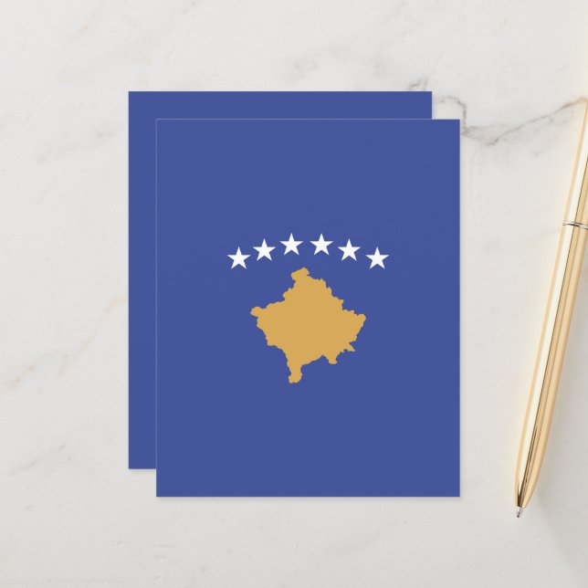 Kosovo vlag (Voorkant / Achterkant in situ)