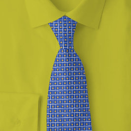 Kosovo Vlag Baksteenpatroon Stropdas