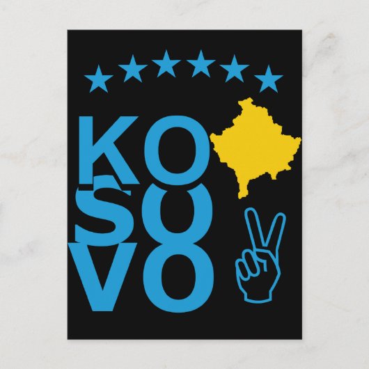KoSoVo-vlag Briefkaart (Voorkant)