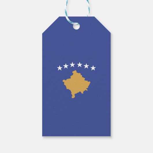 Kosovo vlag cadeaulabel (Achterkant)