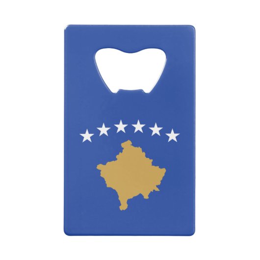 Kosovo-vlag Creditkaart Flessenopener (Voorkant)