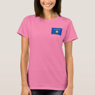 Kosovo vlag en kaart dk T-Shirt