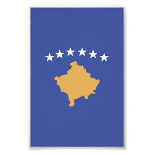Kosovo vlag foto afdruk