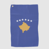 Kosovo vlag golfhanddoek (Voorkant)