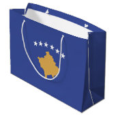 Kosovo vlag groot cadeauzakje (Achterkant Gekanteld)