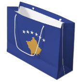 Kosovo vlag groot cadeauzakje (Voorkant Gekanteld)