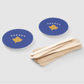 Kosovo vlag handwaaier (Niet-gemonteerd)