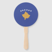 Kosovo vlag handwaaier (Voorkant)