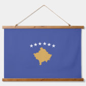 Kosovo vlag hangend wandkleed (Voorkant)