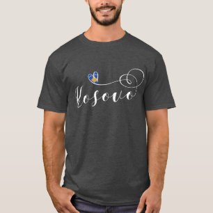 Kosovo Vlag hart, ik hou van Kosovo, Kosovar T-shirt