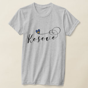 Kosovo Vlag hart, ik hou van Kosovo, Kosovo T-shirt
