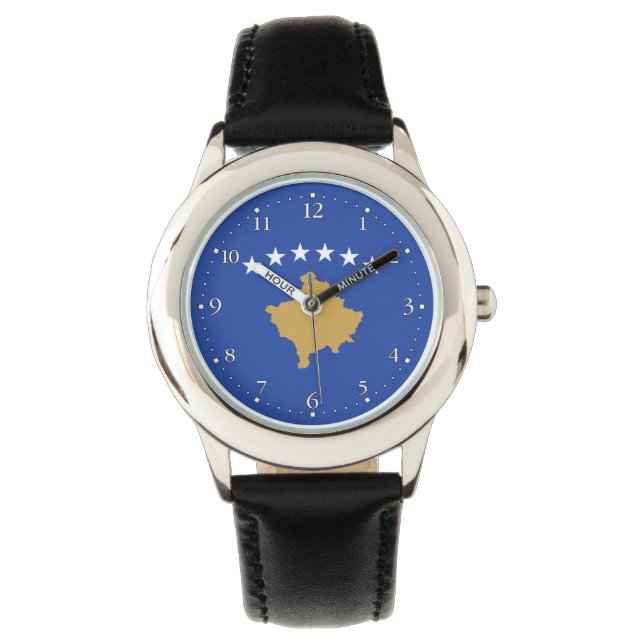 Kosovo-vlag Horloge (Voorkant)