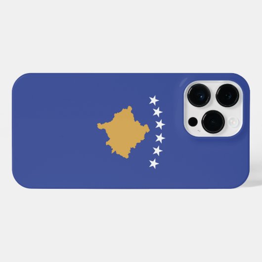 Kosovo vlag iPhone hoesje (Achterkant horizontaal)