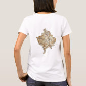 Kosovo Vlag + Kaart + Tekst T-shirt (Achterkant)