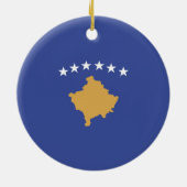 Kosovo vlag keramisch ornament (Achterkant)