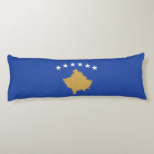 Kosovo-vlag Lichaamskussen (Achterkant)