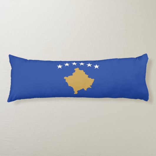 Kosovo-vlag Lichaamskussen (Voorkant)