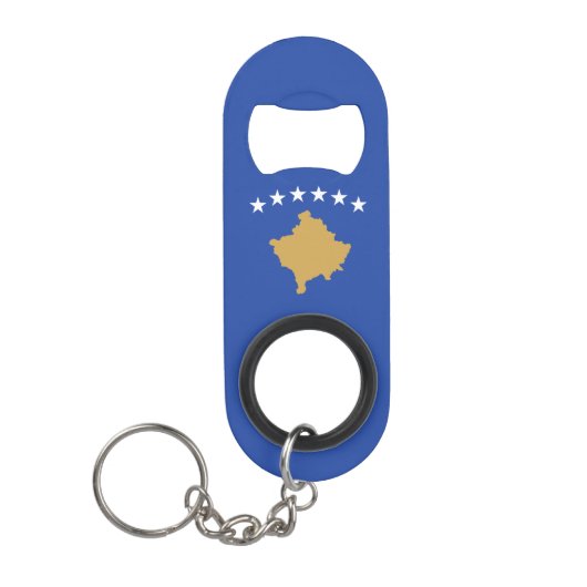 Kosovo-vlag Mini Flessenopener (Voorkant)