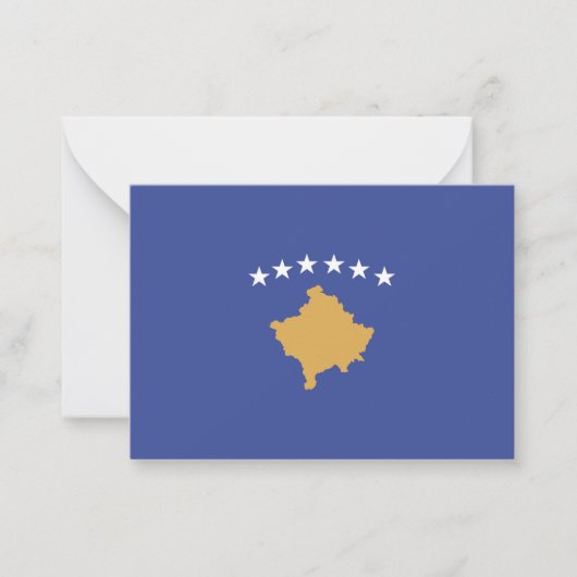 Kosovo vlag notitiekaartje (Voorkant)